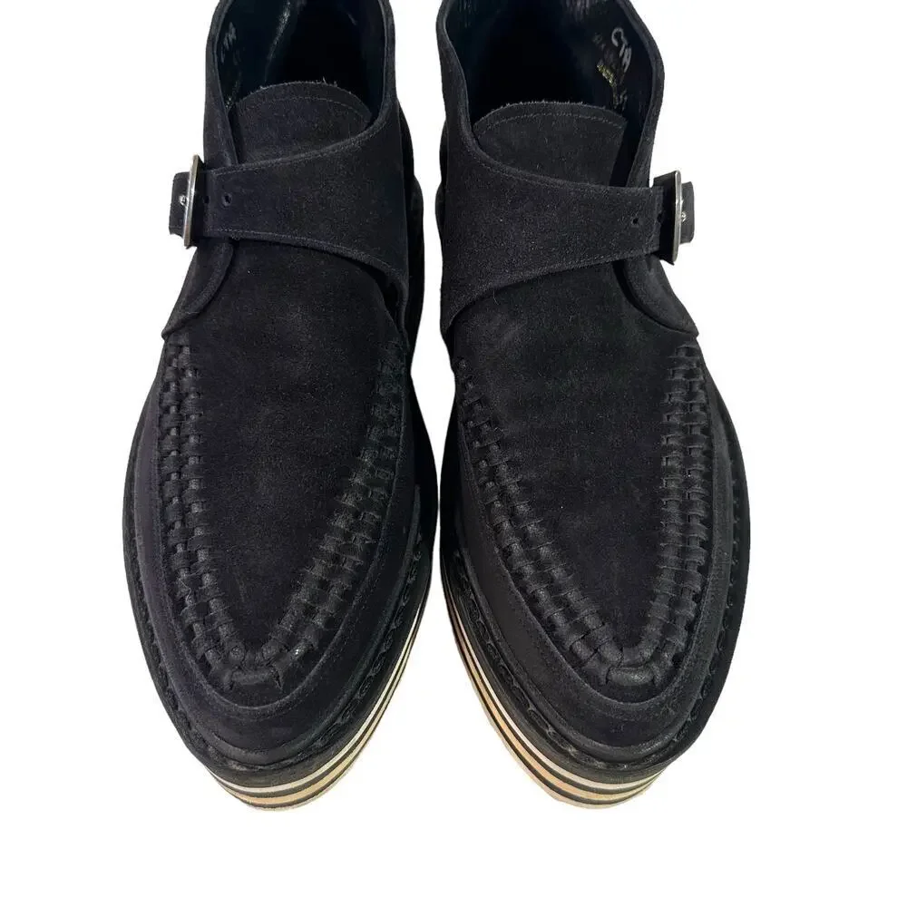 RARE Saint Laurent Paris Munkstrap Striped Platform Creepers Size 41-8